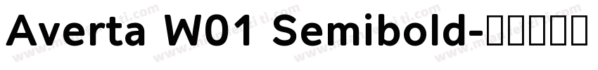 Averta W01 Semibold字体转换